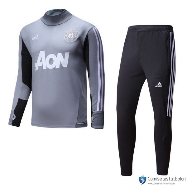 Chandal Manchester United 2017-18 Gris Claro Negro